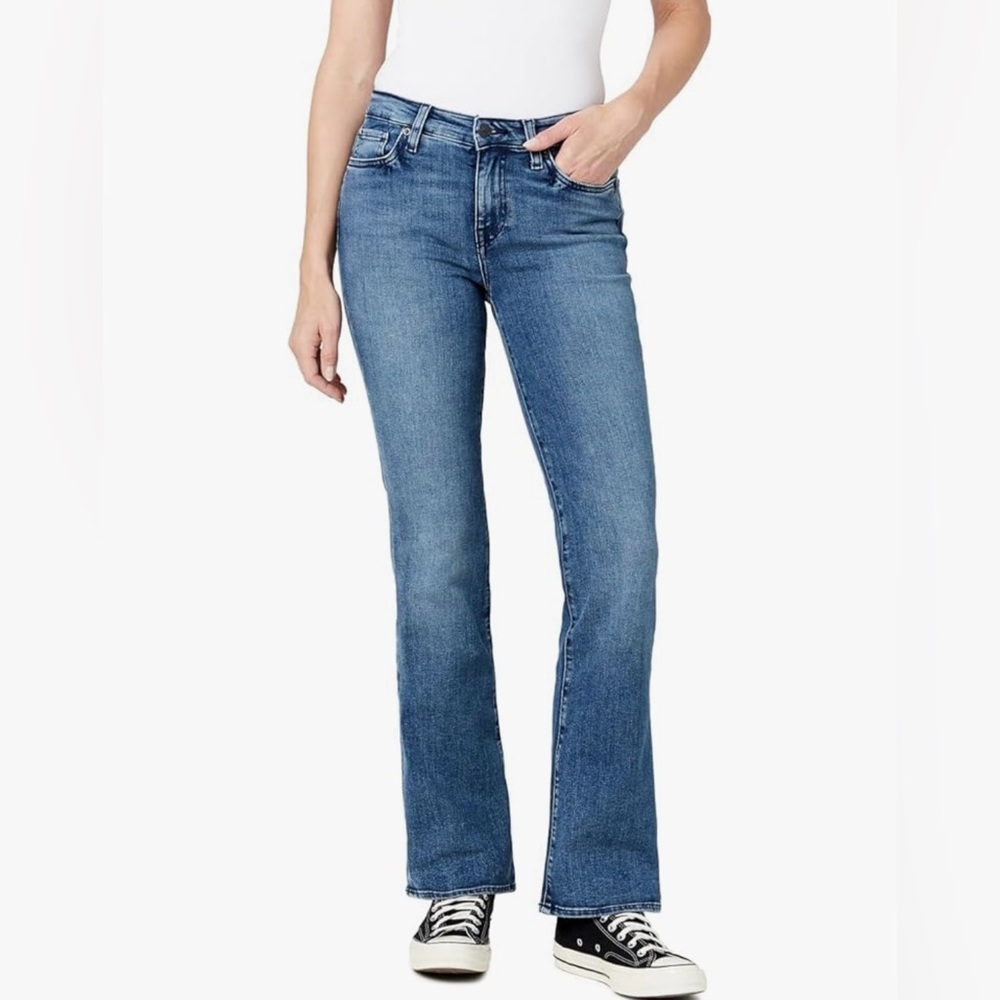 Buffalo David Bitton Womens Queen Mid-Rise Bootcut Jeans